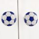Navy Blue Football Ceramic Flat Knob